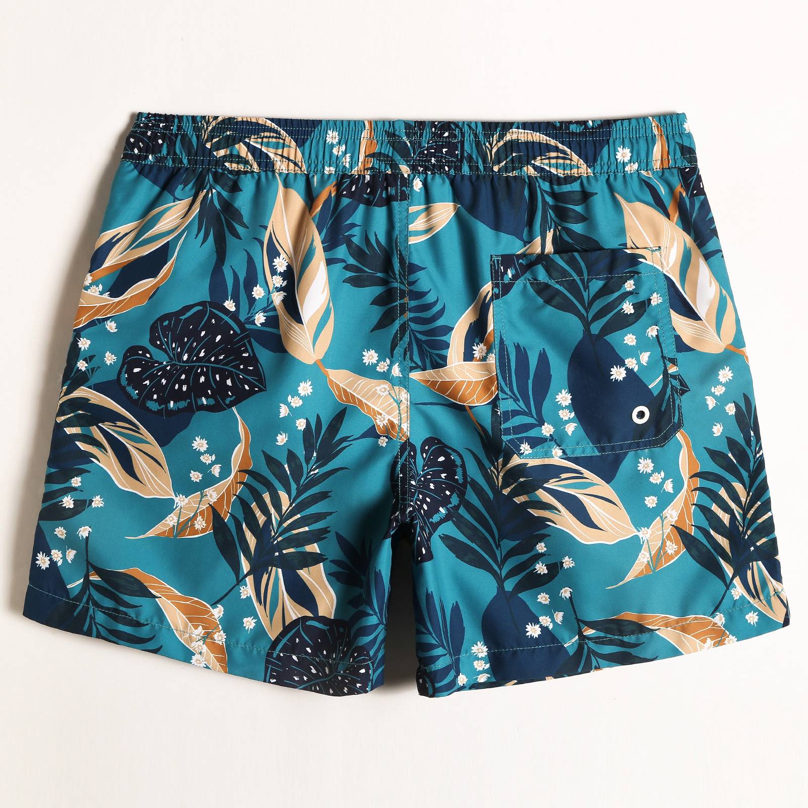 5.5 Inch Inseam Tropical Forest Swim Trunks-VibeCloset