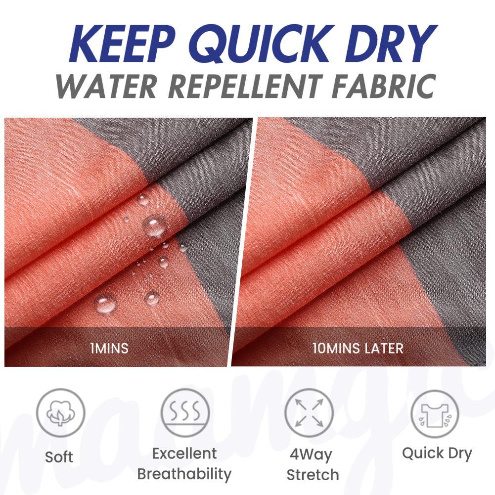 7 Inch Stretch Grey and Pink Striped Swim Trunks-VibeCloset