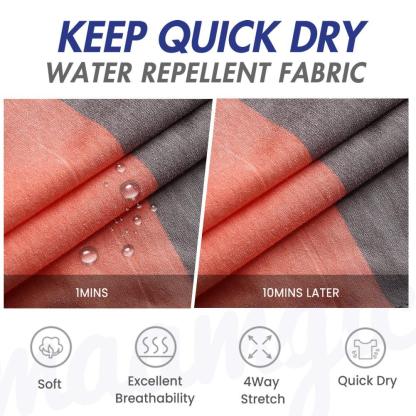 7 Inch Stretch Grey and Pink Striped Swim Trunks-VibeCloset