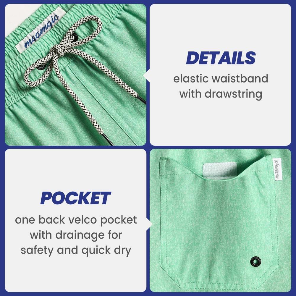 7 Inch Inseam Stretch Solid Swim Trunks-VibeCloset