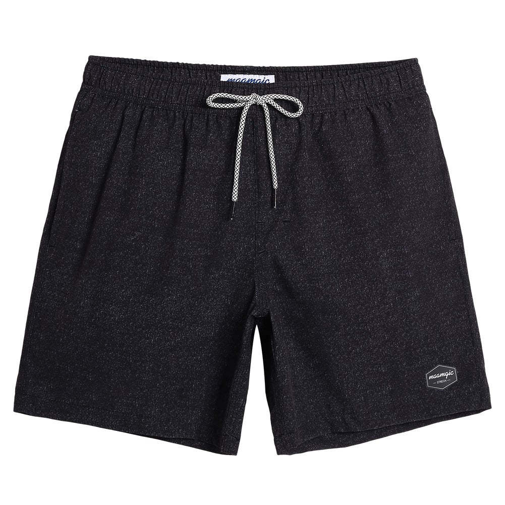 7 Inch Inseam Stretch Solid Swim Trunks-VibeCloset