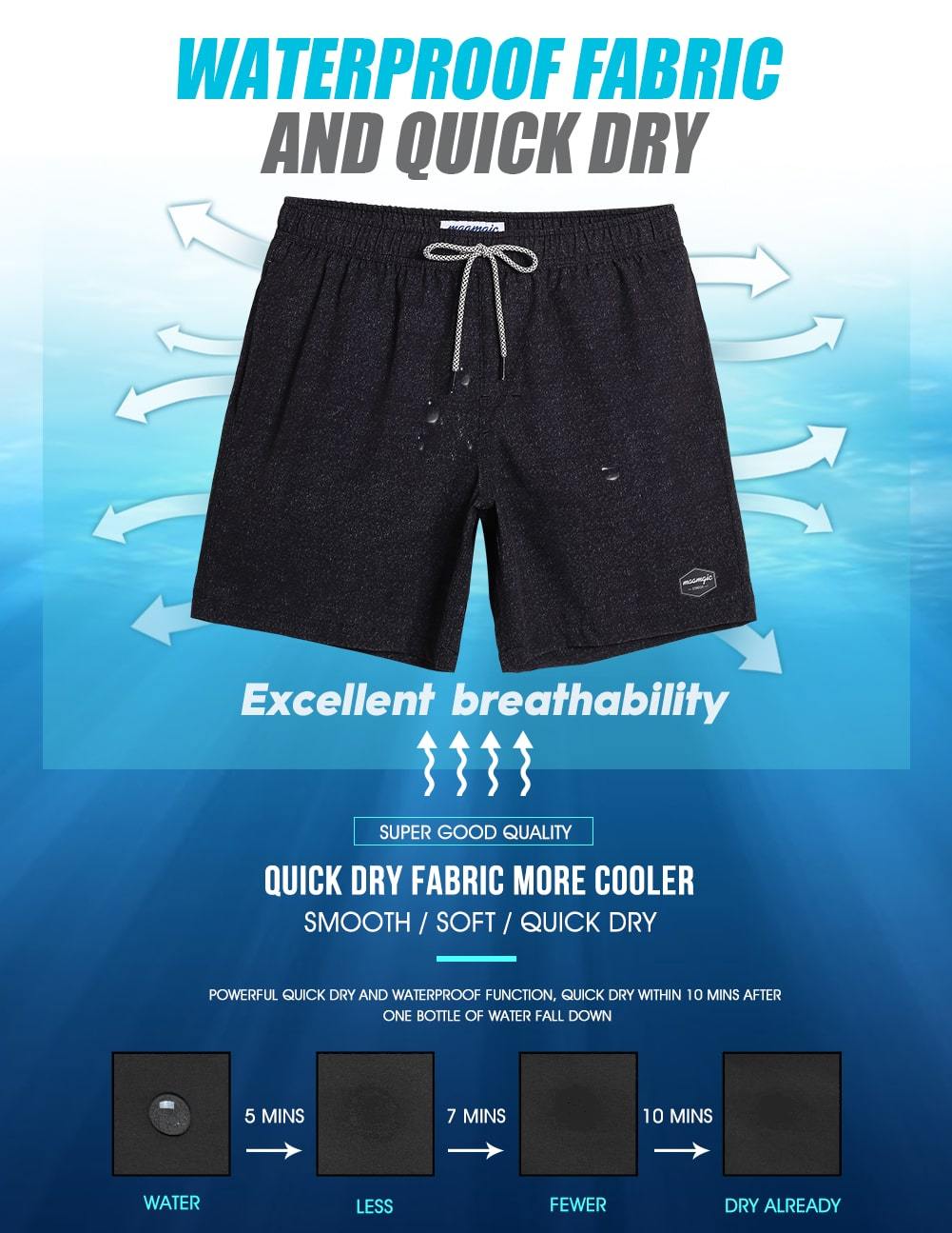 7 Inch Inseam Stretch Solid Swim Trunks-VibeCloset