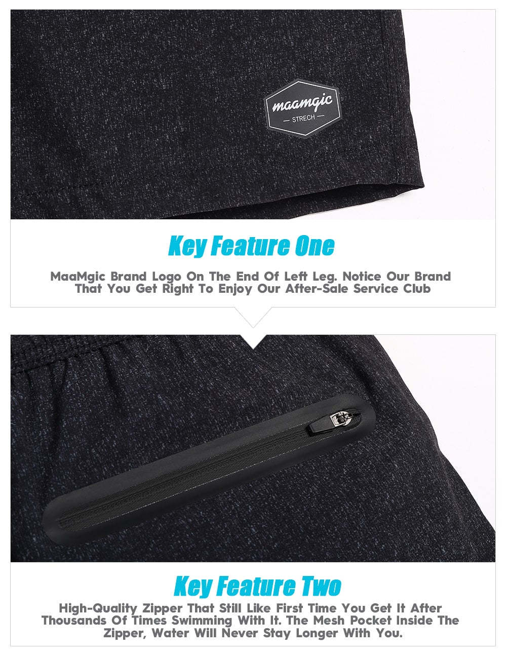 7 Inch Inseam Stretch Solid Swim Trunks-VibeCloset