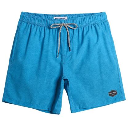 7 Inch Inseam Stretch Solid Swim Trunks-VibeCloset