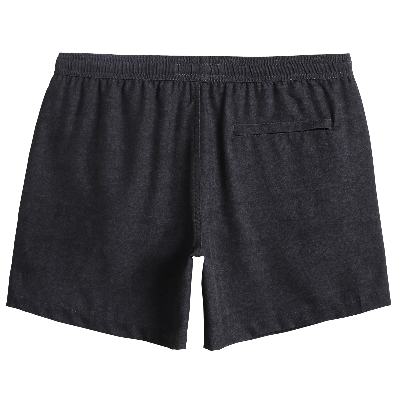 5.5 Inch Inseam Stretch Solid Black Swim Trunks-VibeCloset
