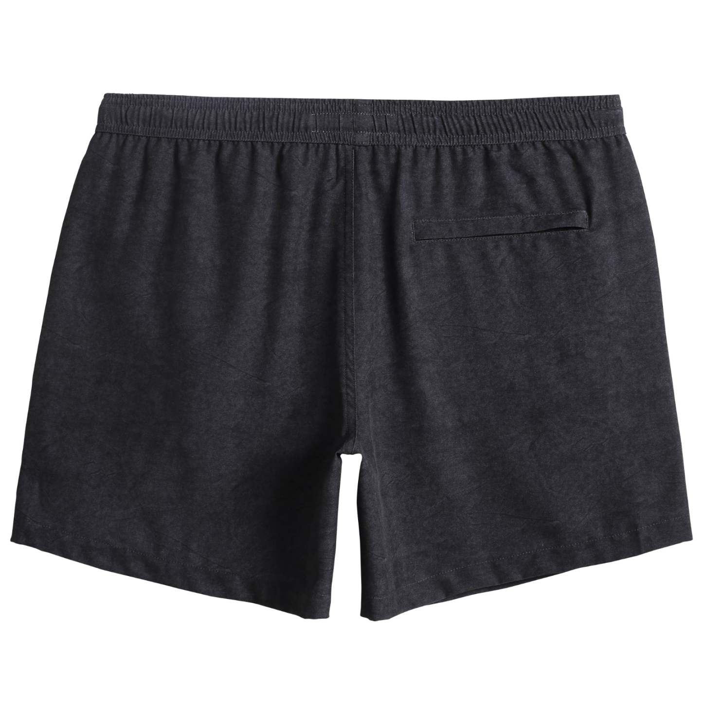 5.5 Inch Inseam Stretch Solid Black Swim Trunks-VibeCloset