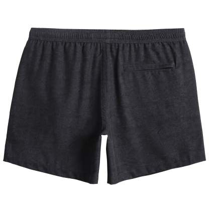 5.5 Inch Inseam Stretch Solid Black Swim Trunks-VibeCloset