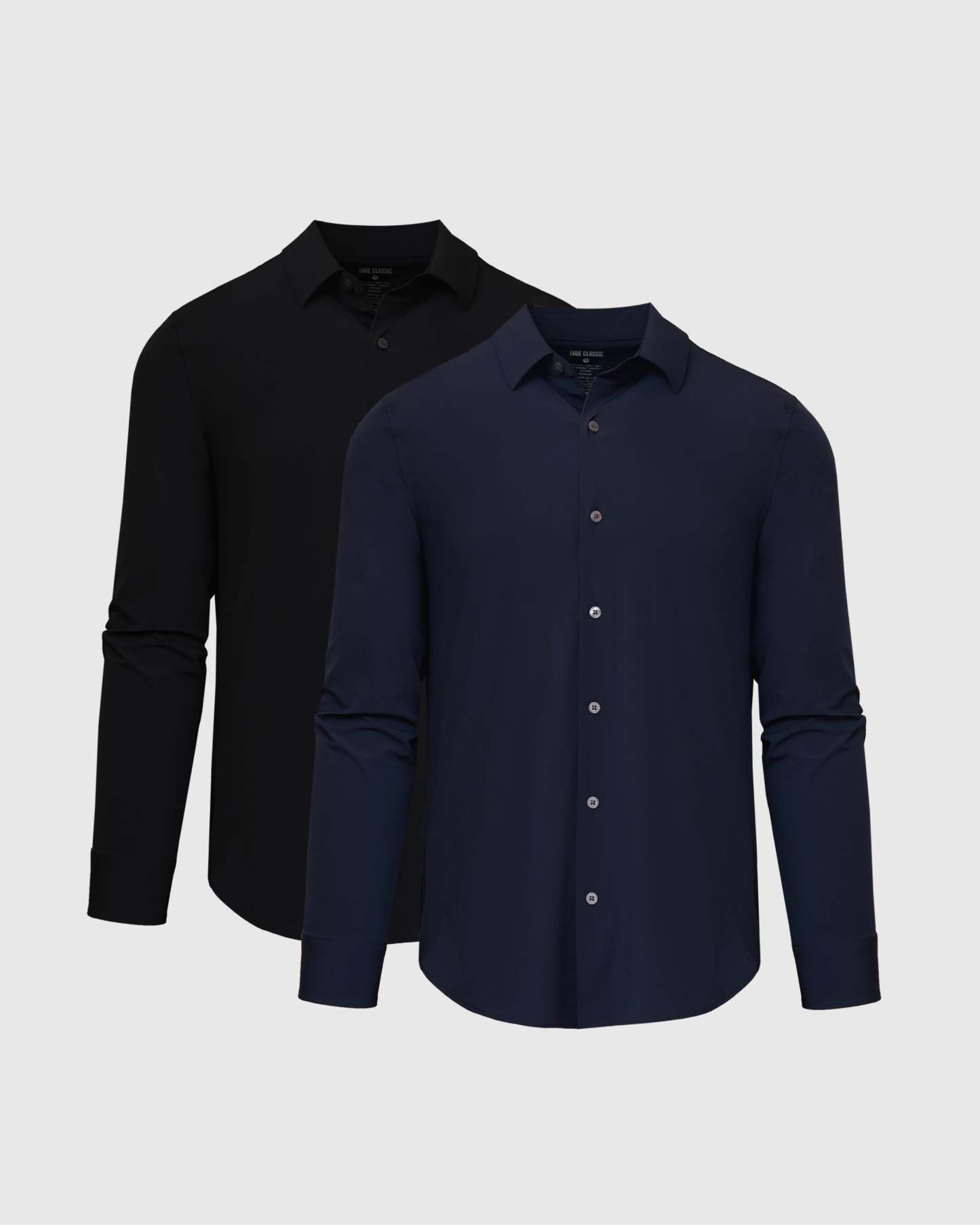 Navy and Black Performance Lightweight Dress Shirt 2-Pack-VibeCloset