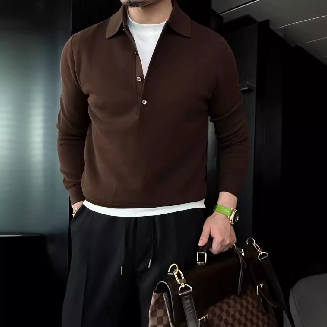 🔥50% off -High-end long-sleeved lapel sweater