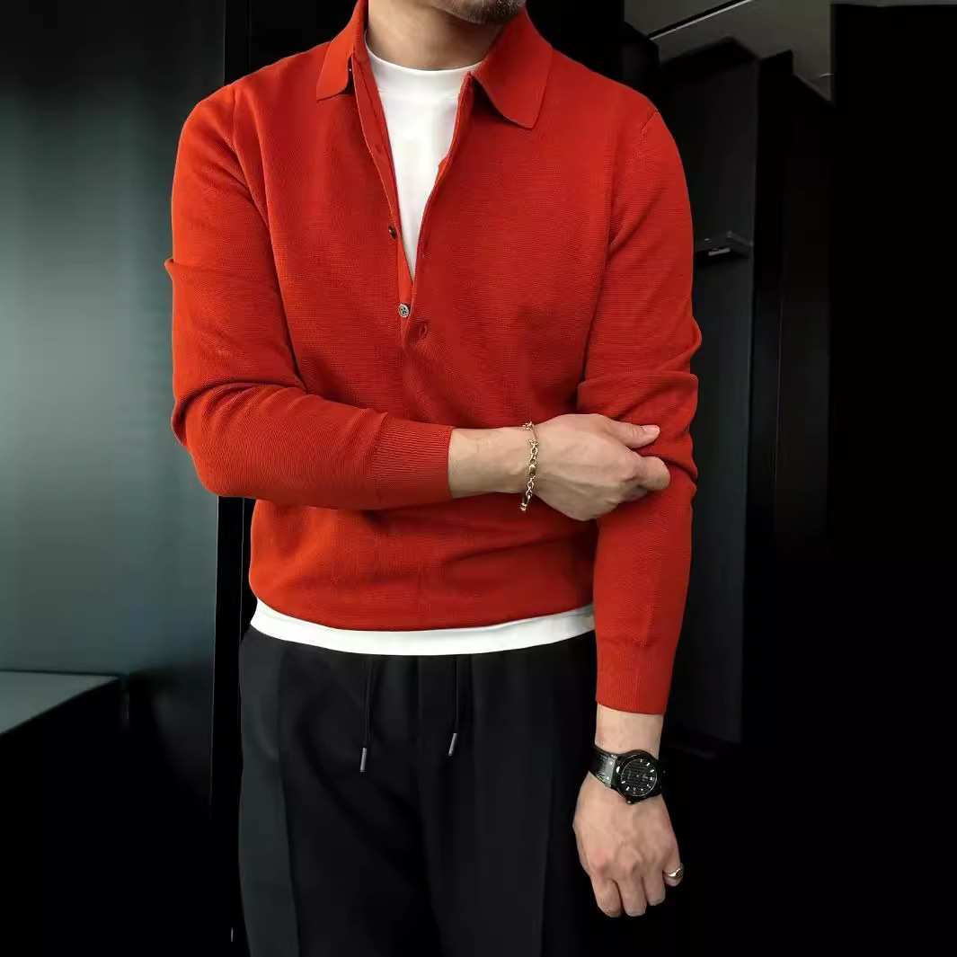 🔥50% off -High-end long-sleeved lapel sweater