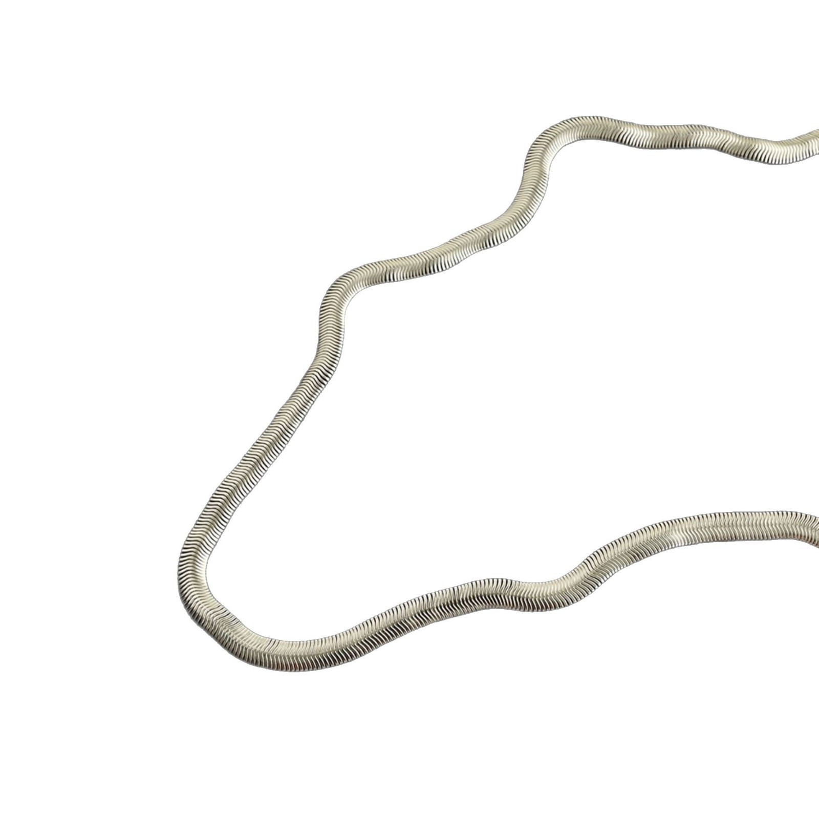 Golden lock bone chain flat snake bone chain necklace