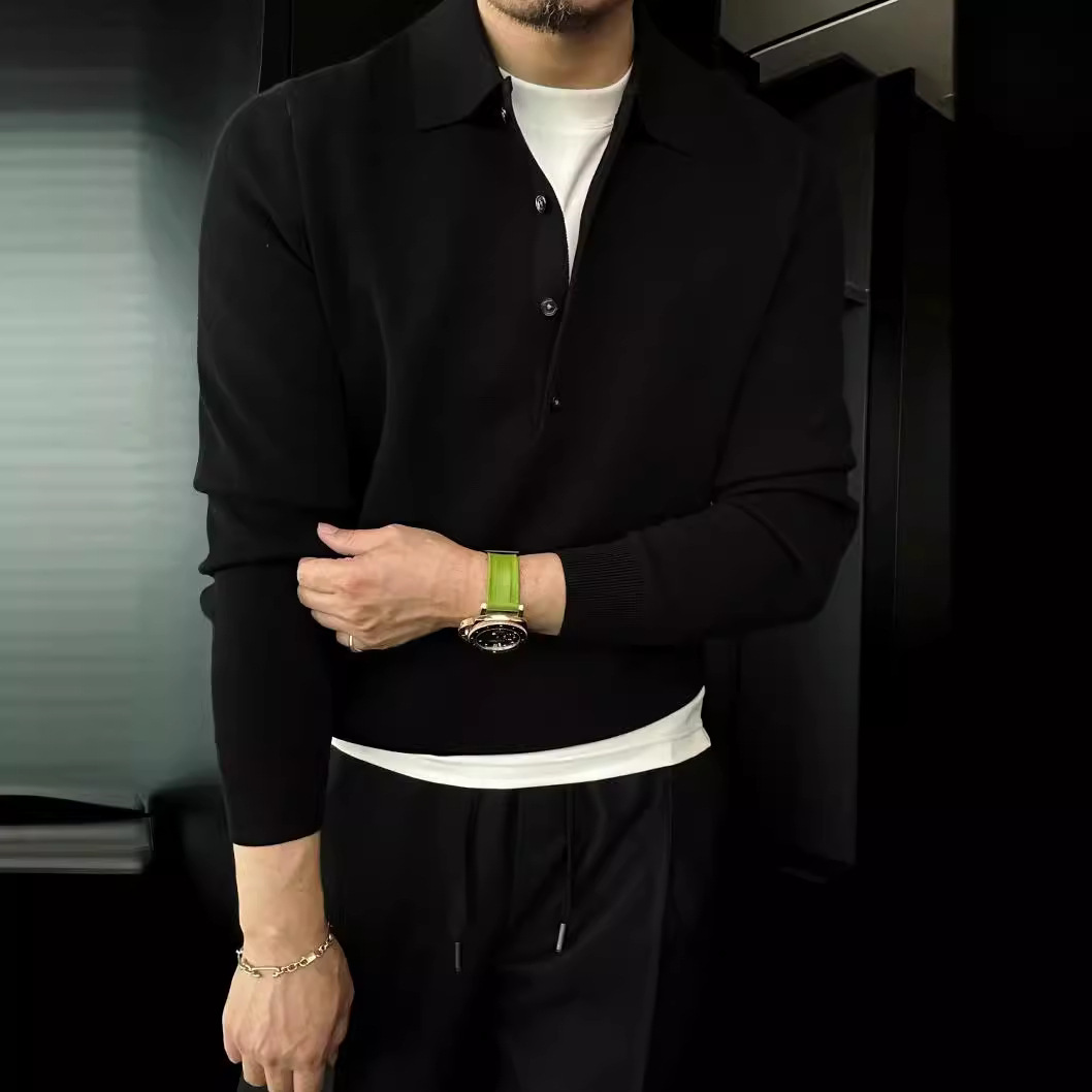 🔥50% off -High-end long-sleeved lapel sweater