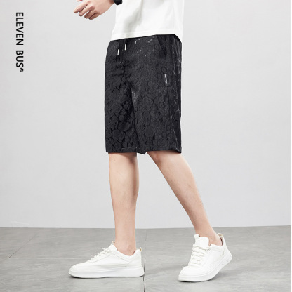 Jacquard ice silk men's casual shorts