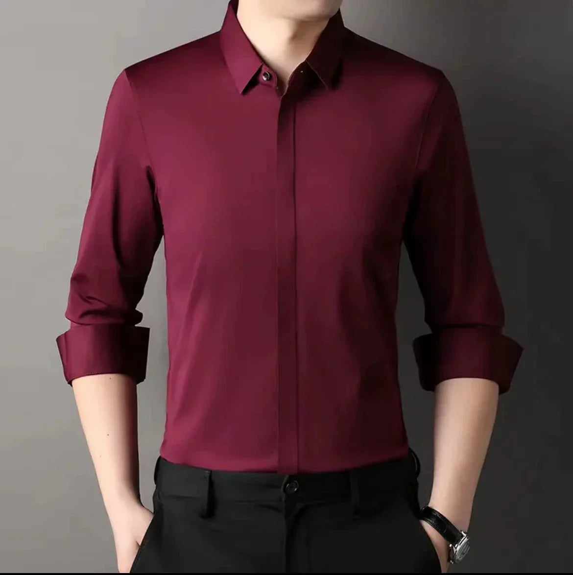 🔥2025 HOT SALE🔥Men's Wrinkle-Free Button-Down Shirt