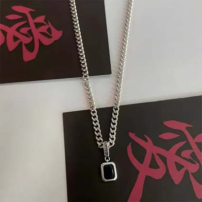 Collar de Plata 925 - Onix