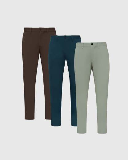 Seasonal Hues Slim Twill Chino Pant 3-Pack-VibeCloset
