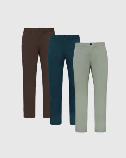 Seasonal Hues Straight Twill Chino Pant 3-Pack-VibeCloset