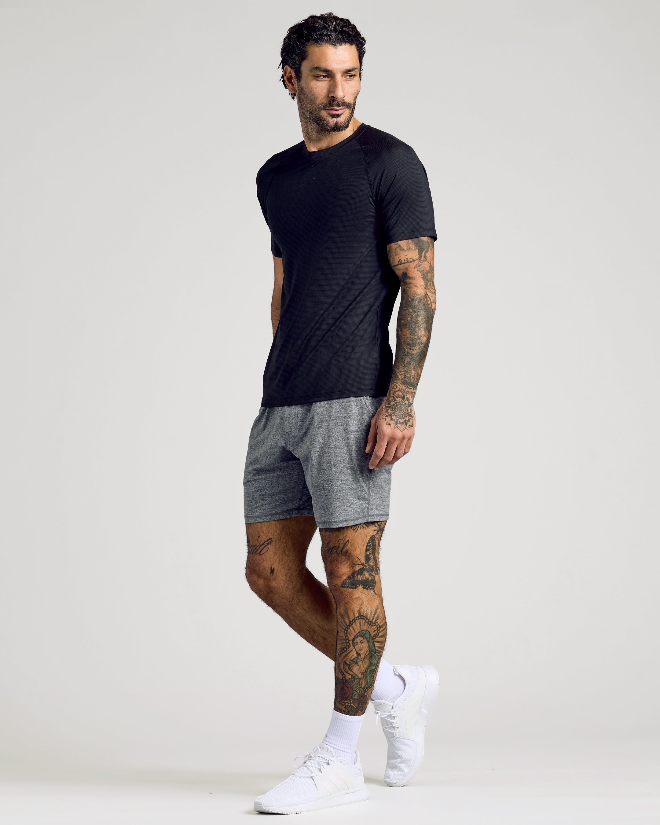 Black Active Mesh Crew-VibeCloset