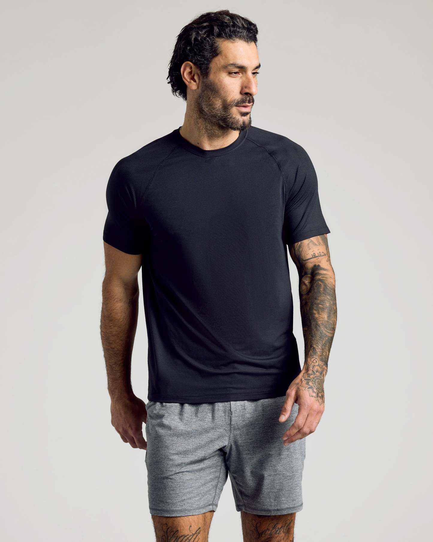 Black Active Mesh Crew-VibeCloset