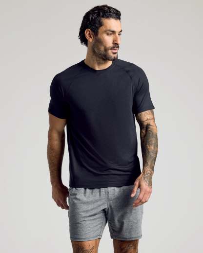 Black Active Mesh Crew-VibeCloset