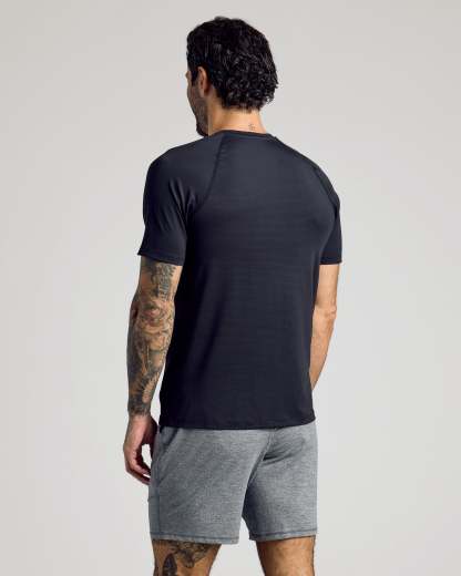 Black Active Mesh Crew-VibeCloset