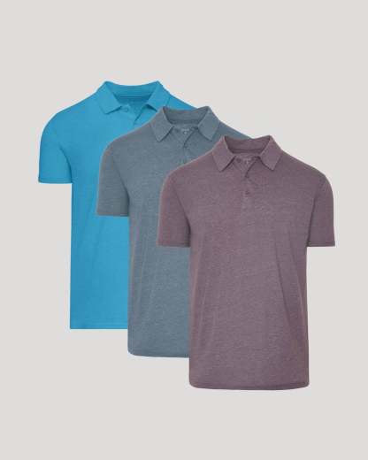 Summer Storm Short Sleeve Classic Polo 3-Pack-VibeCloset