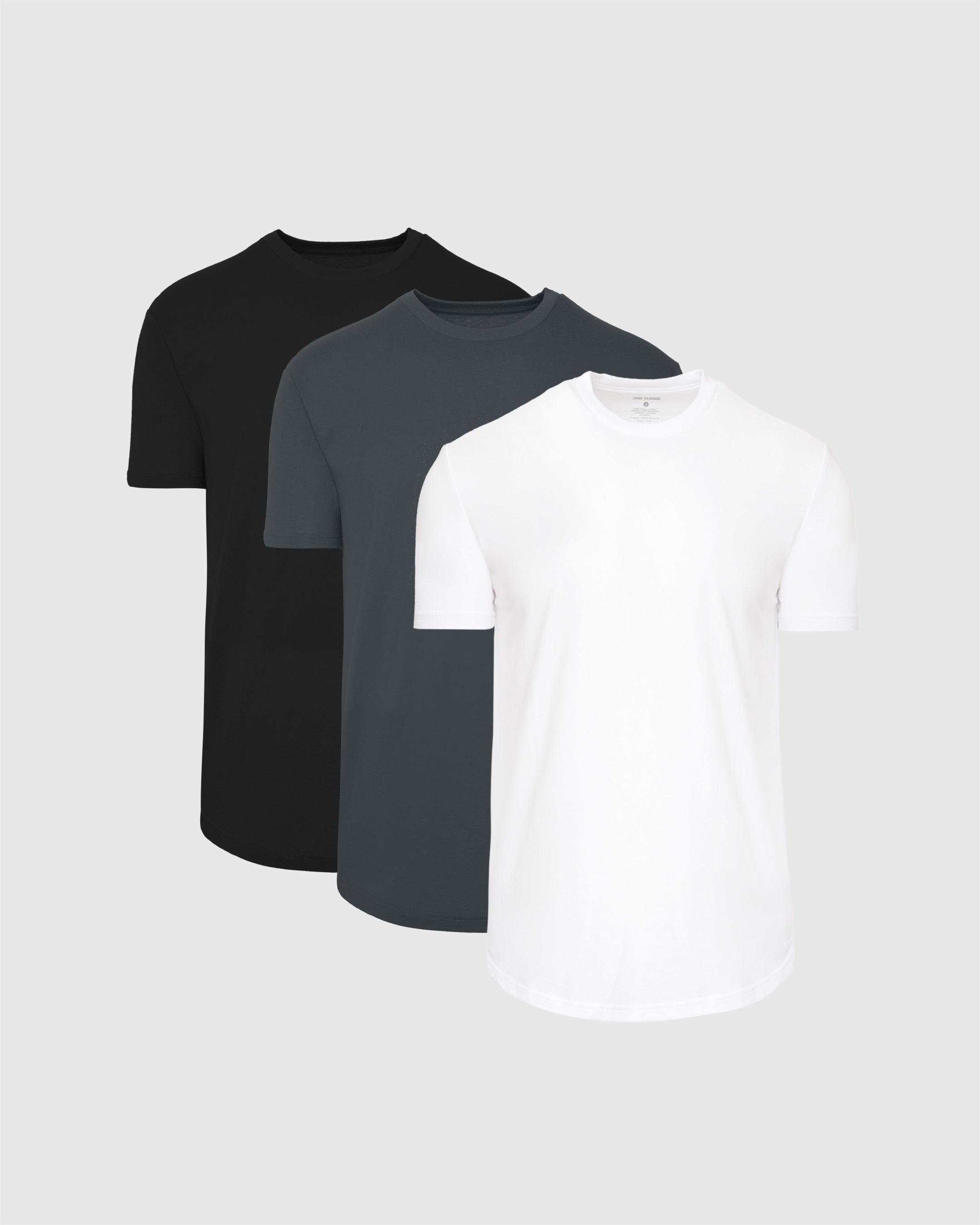 Short Sleeve Curved Hem Crew 3-Pack-VibeCloset