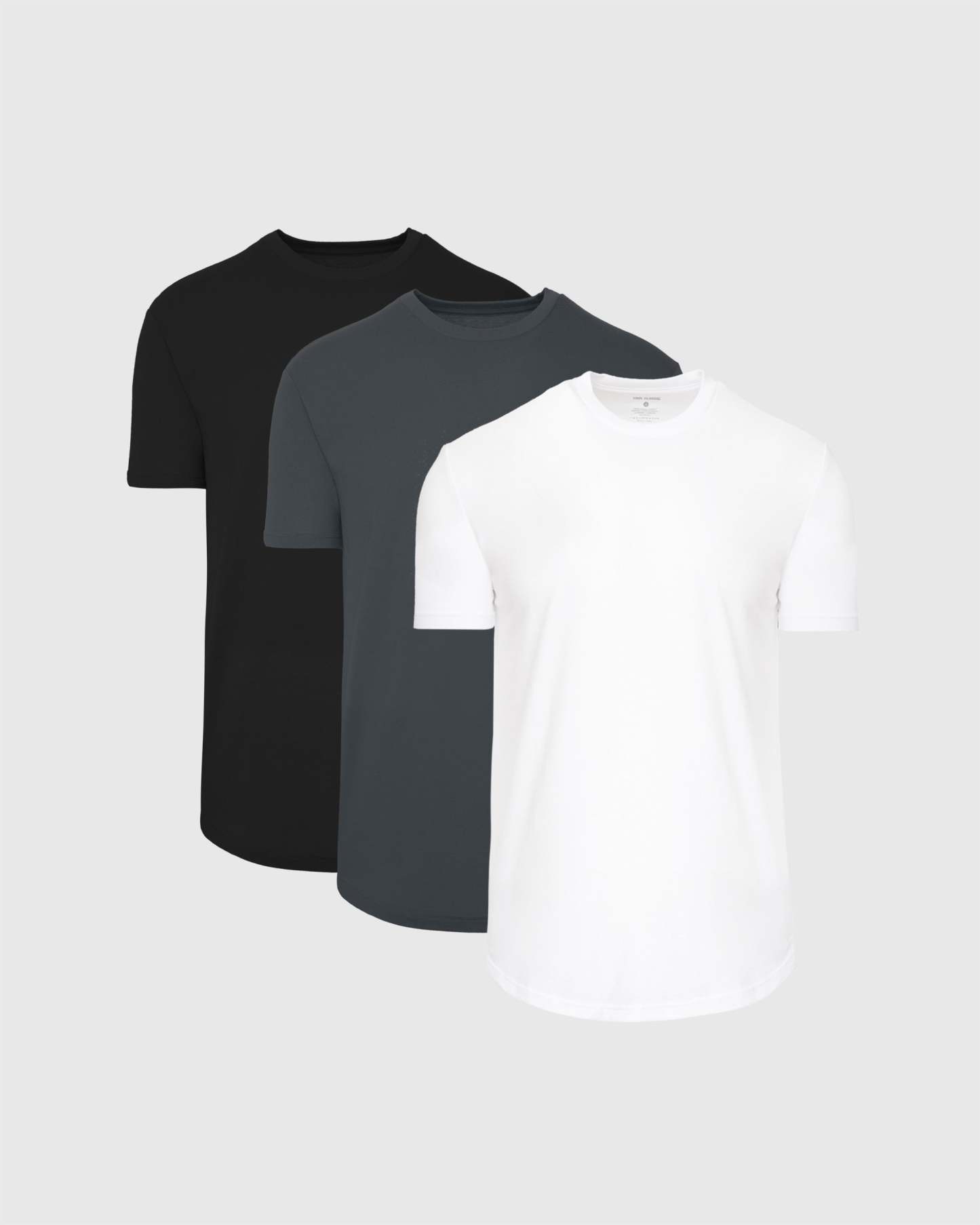 Short Sleeve Curved Hem Crew 3-Pack-VibeCloset