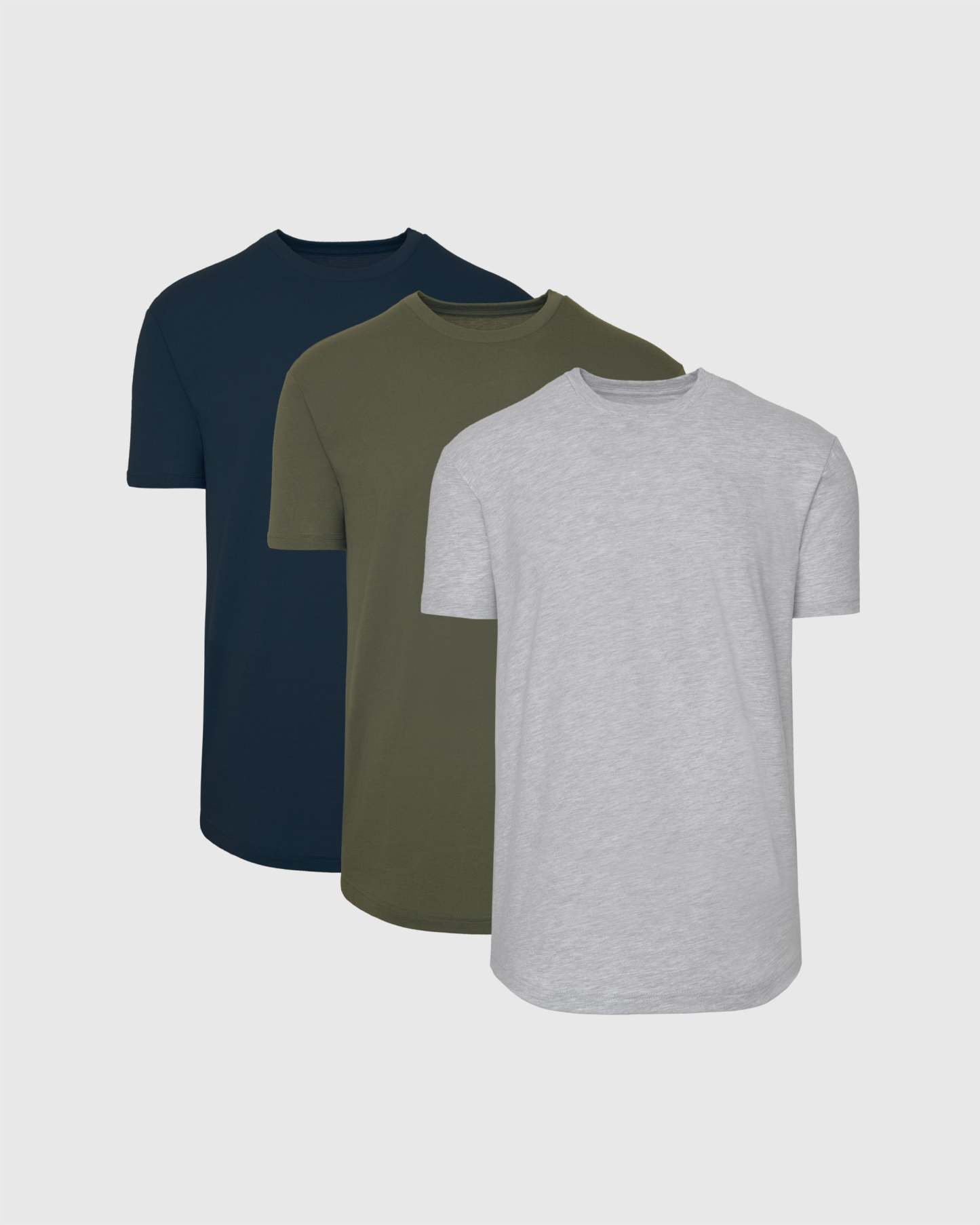 Short Sleeve Curved Hem Crew 3-Pack-VibeCloset
