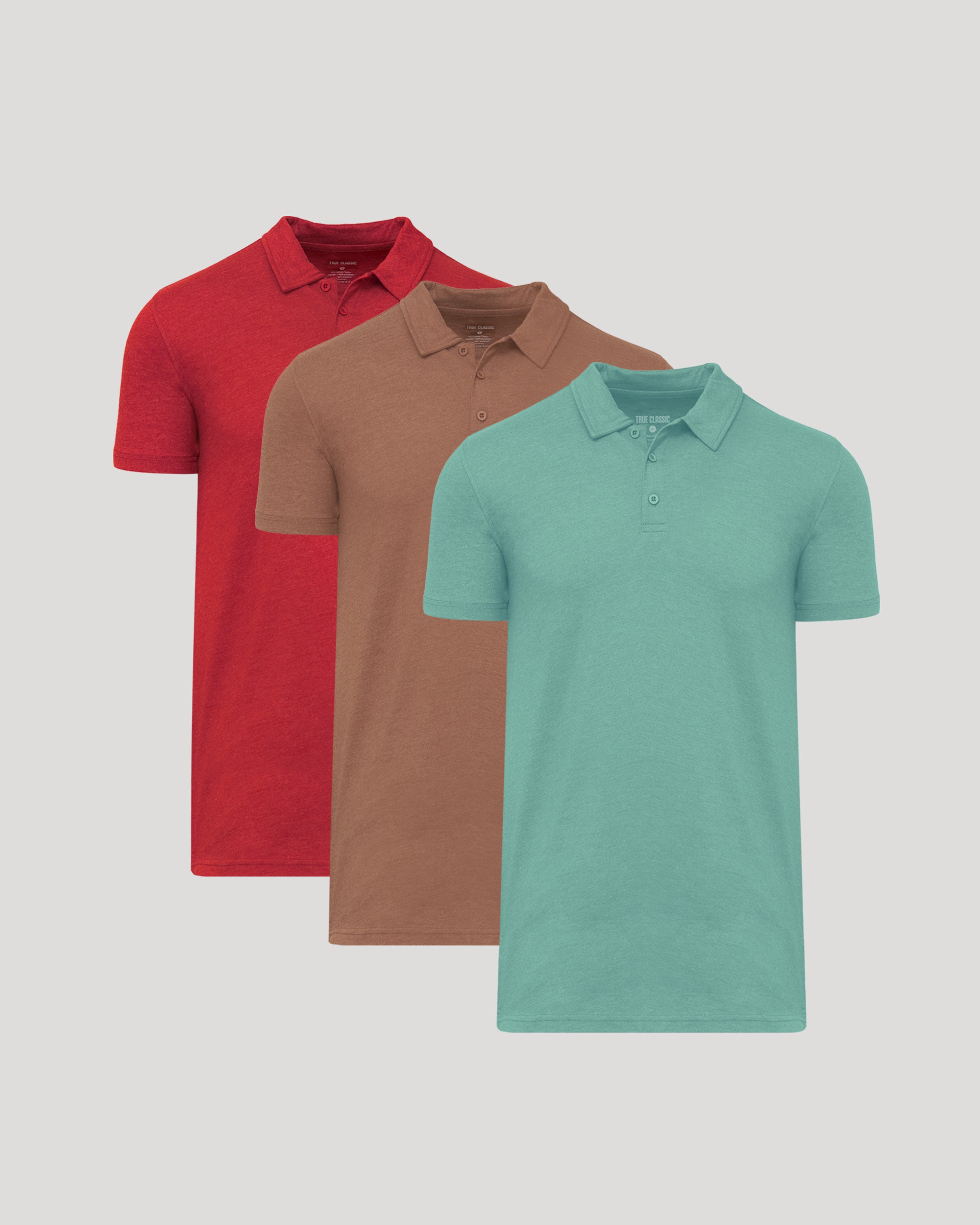 Rustic Tones Short Sleeve Tall Polo 3-Pack-VibeCloset