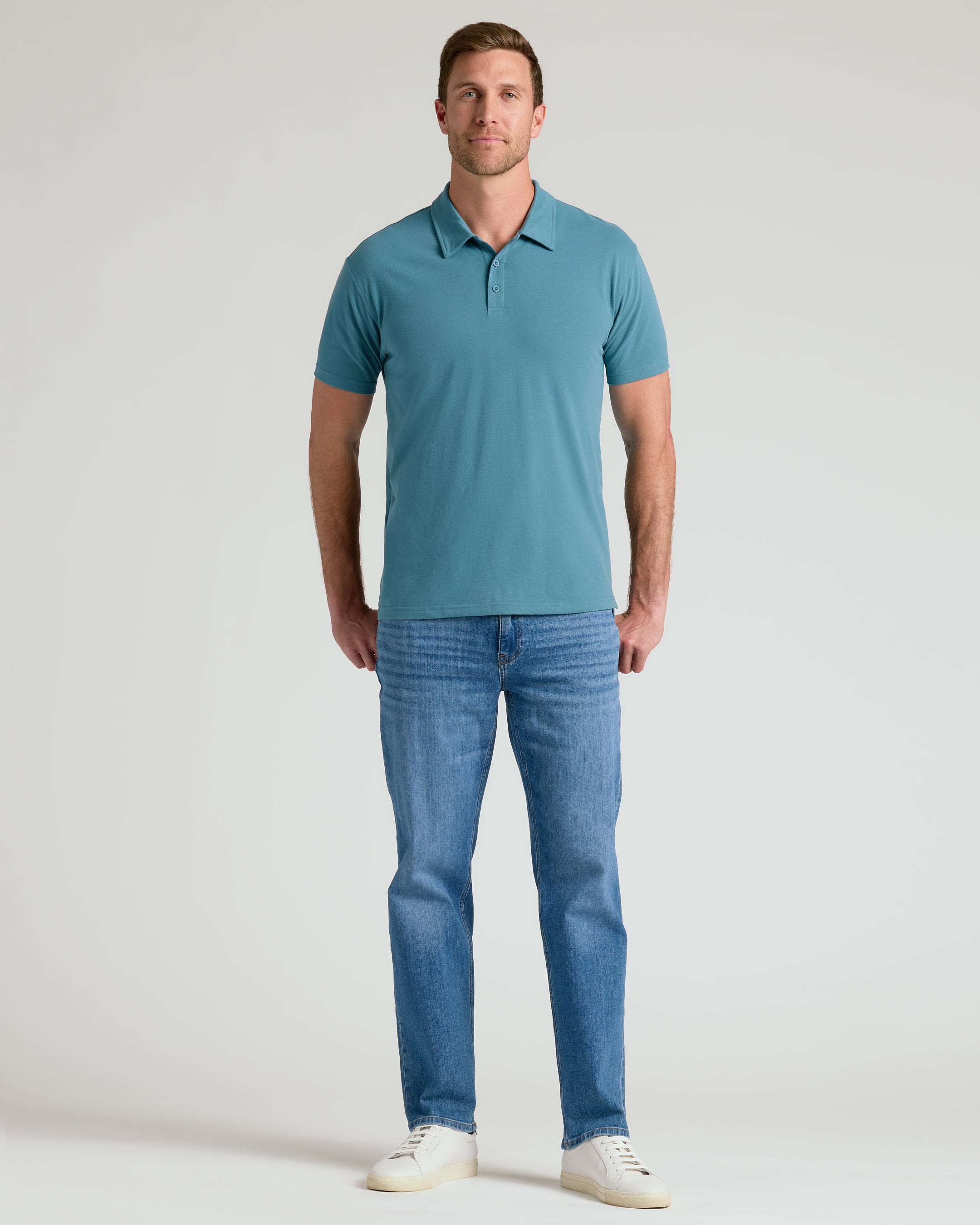 Sapphire Short Sleeve Short Sleeve Polo-VibeCloset