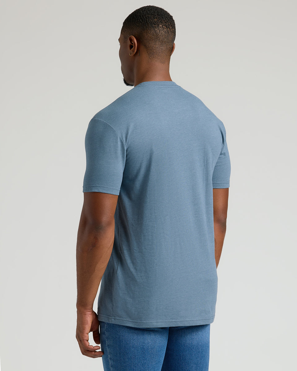 Dark Heather Tempest Tall Straight Hem Crew Neck T-Shirt-VibeCloset