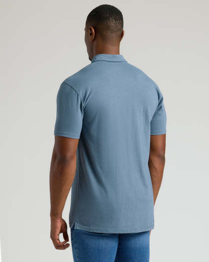 Dark Heather Tempest Short Sleeve Tall Polo-VibeCloset
