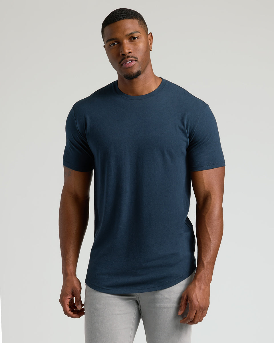 Staple Short Sleeve Tall Curved Hem Crew 6-Pack-VibeCloset