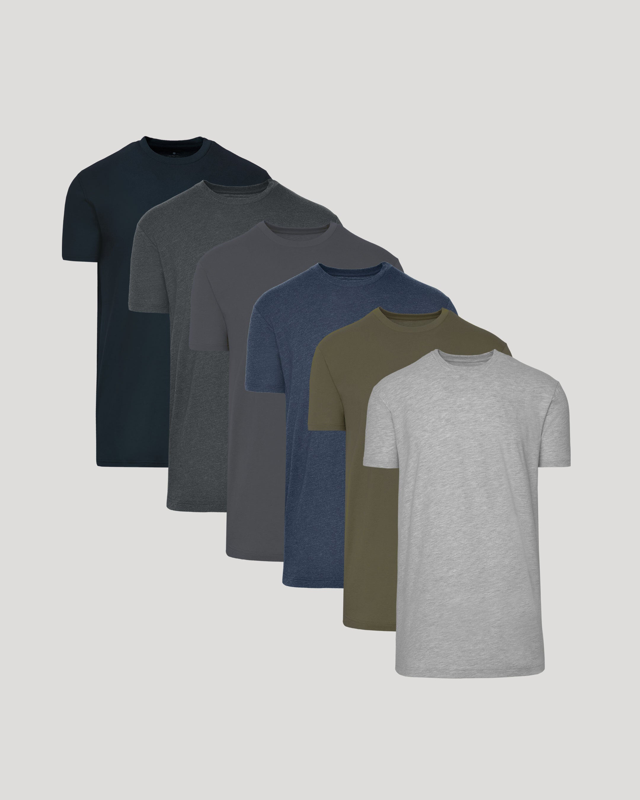 Dark Neutrals Tall Straight Hem T-Shirt 6-Pack-VibeCloset