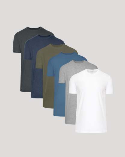 Cool Tones Tall Straight Hem T-Shirt 6-Pack-VibeCloset