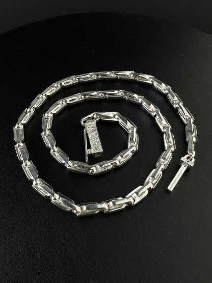 Exclusive mens 925 sterling silver chain; men's silver necklace.