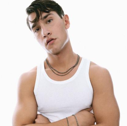 Rope Chain Necklace Men Oxidized Sterling Silver 3mm - Birthday Gift for Him - SN00174