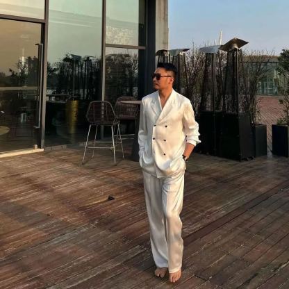 🔥50% off-Men's casual double-breasted fashionable suit set