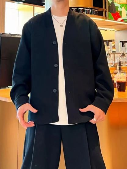 🔥50% off-Fashion V-Neck Jacket and Pants Two-Piece Set(jacket + trousers)