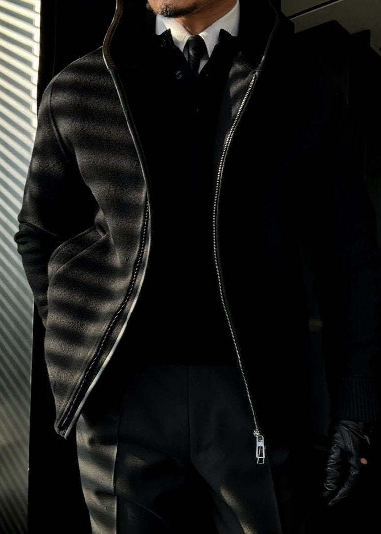 Autumn & Winter Hooded Oblique Zipper Sweatshirt Jacket-VibeCloset