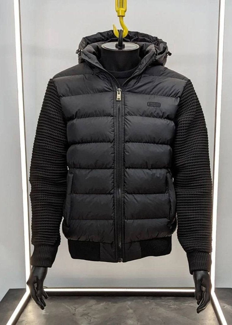 classic knitted patchwork Jacket-VibeCloset