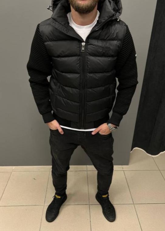 classic knitted patchwork Jacket-VibeCloset