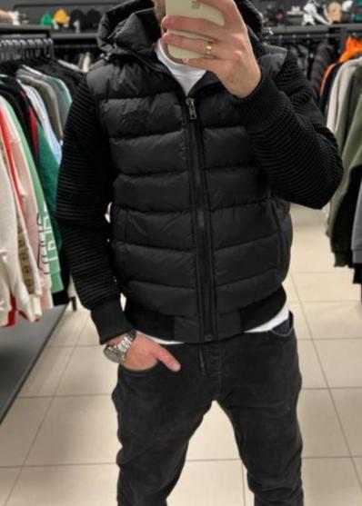 classic knitted patchwork Jacket-VibeCloset