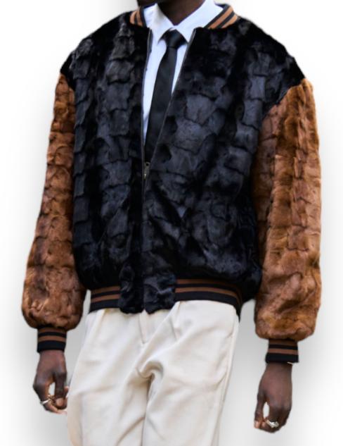 Pop Eco-friendly Fur Bomber Jacket-VibeCloset