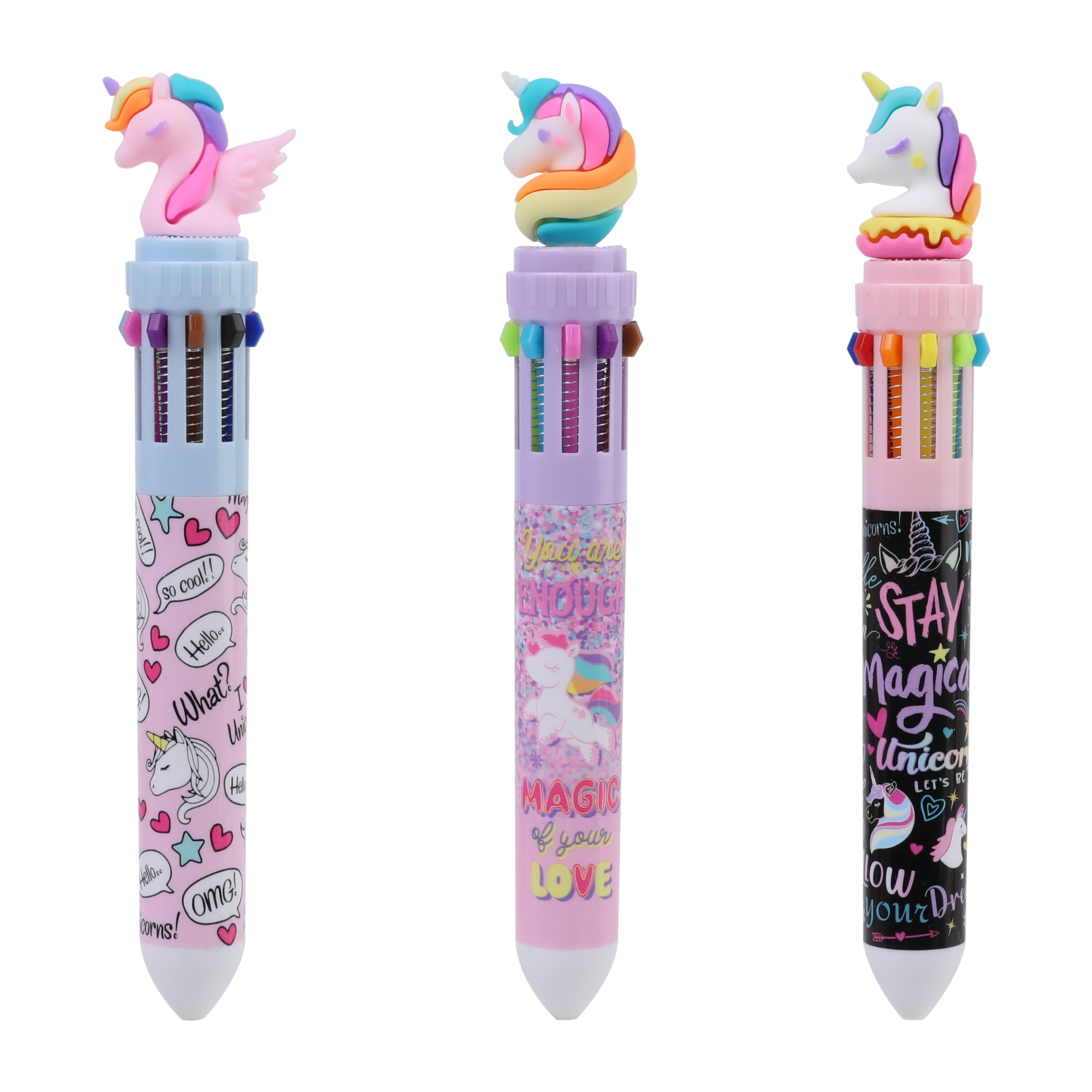 Multicolor gel pen, 10 in 1