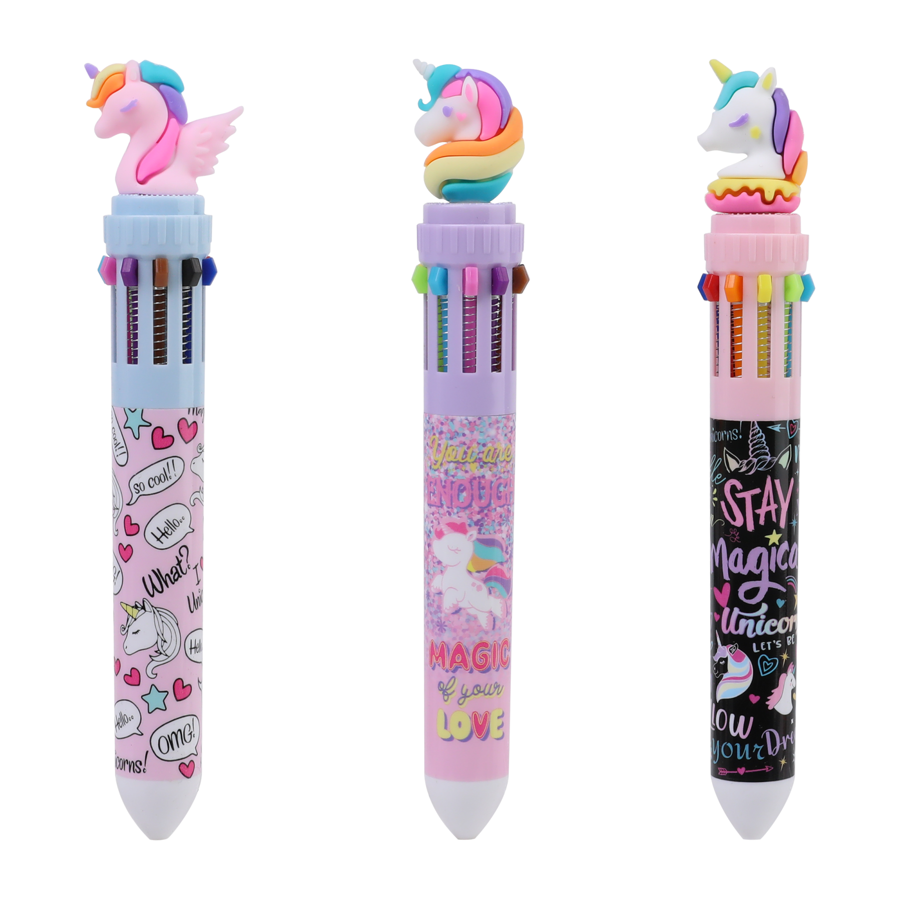 Multicolor gel pen, 10 in 1