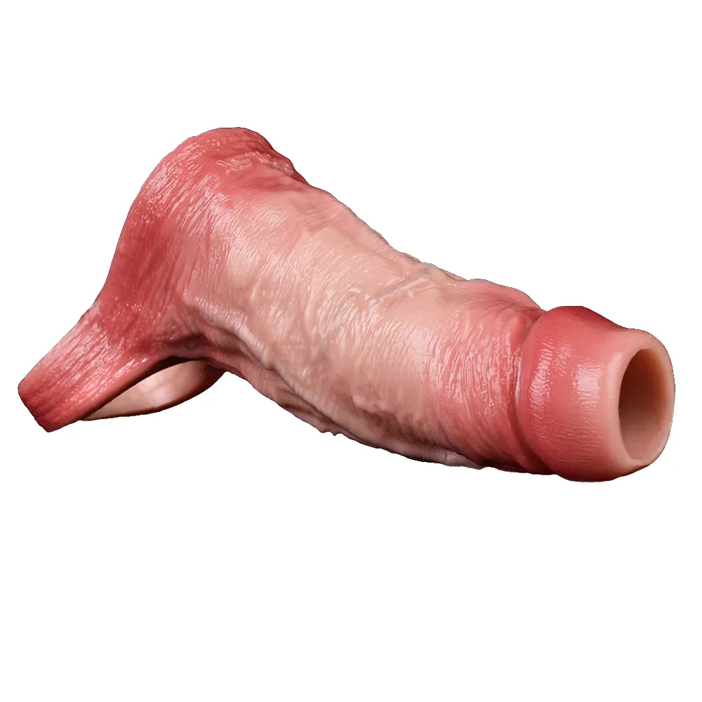 Kimi 6.5” x 1..85” Realistic Soft Silicone Cock Girth Sleeve(S-XL)