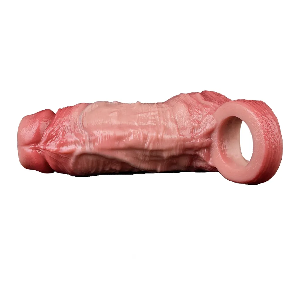 Kimi 6.5” x 1..85” Realistic Soft Silicone Cock Girth Sleeve(S-XL)