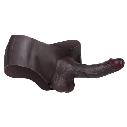 Kim 9.84” x 1.85” Wearable Black Huge Realistic Cock Sleeve